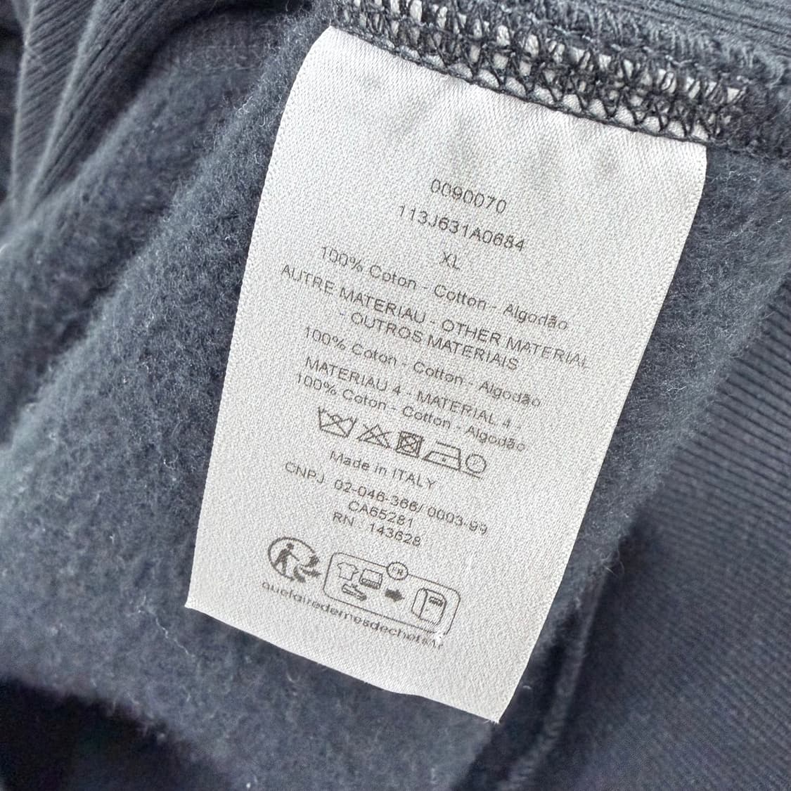 [S+급/XL] 25SS 디올 오블리크 코튼 테리 후드티 블랙 상품이미지6