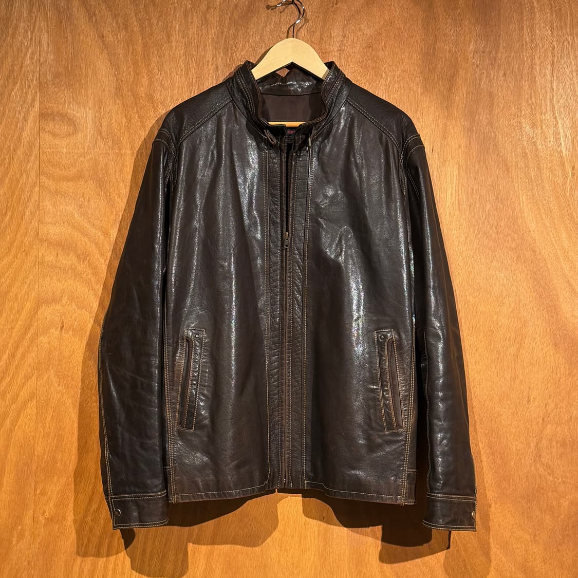 송탄 다크호스 차심 양가죽 카페레이서 자켓 XL 상품이미지1