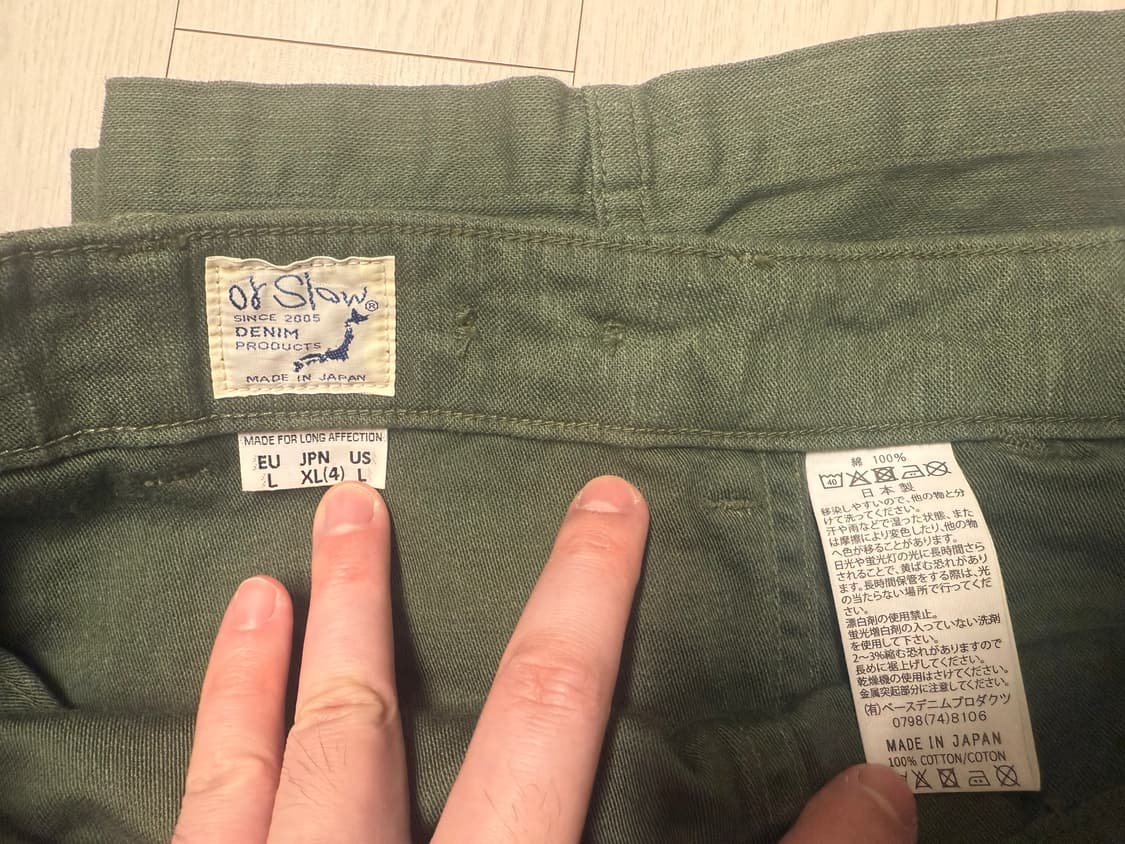 오어슬로우 US 아미 레귤러핏 퍼티그 팬츠 그린 4(XL) 상품이미지3