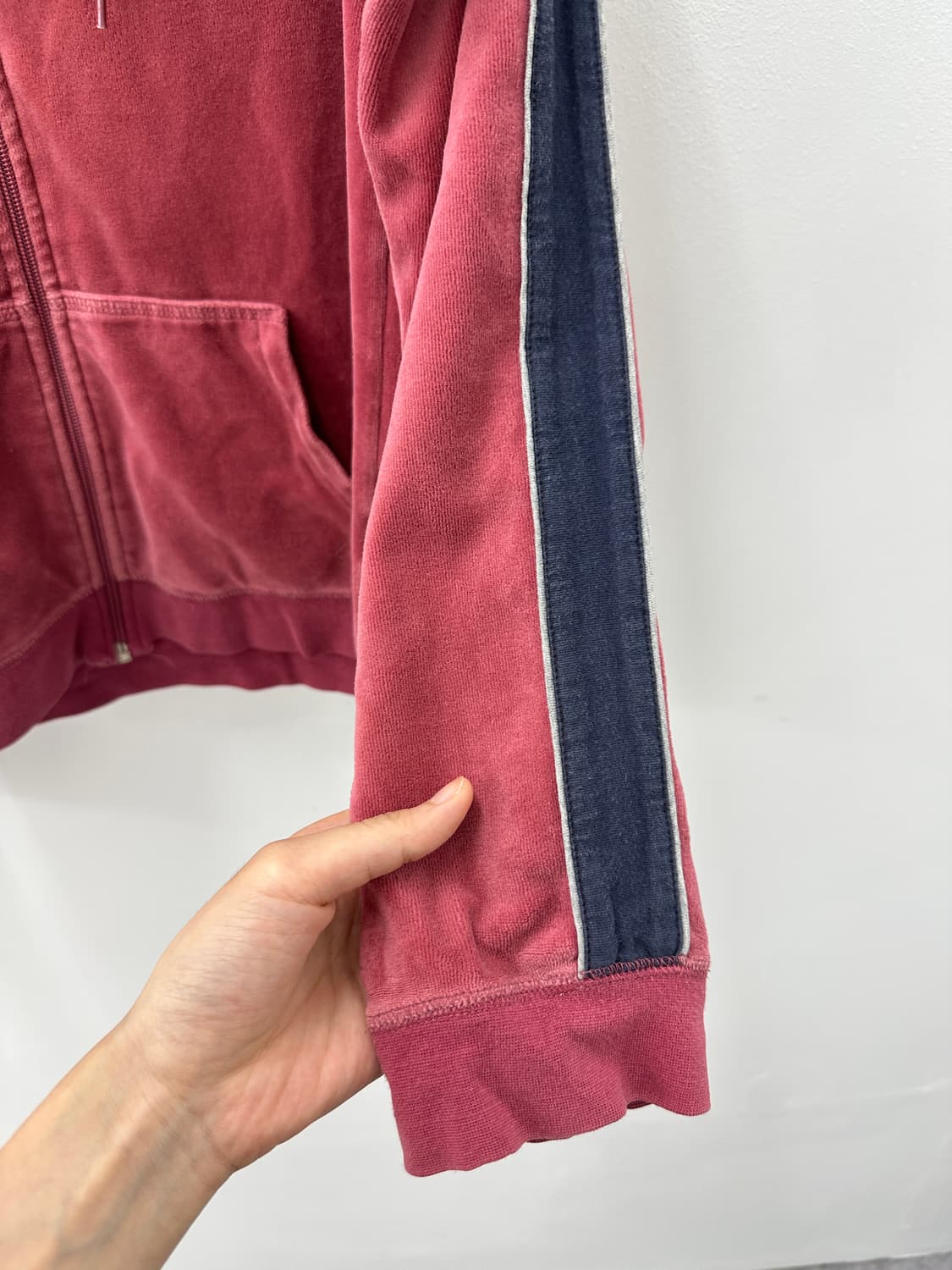 INTERCREW velvet hood zip up 상품이미지6