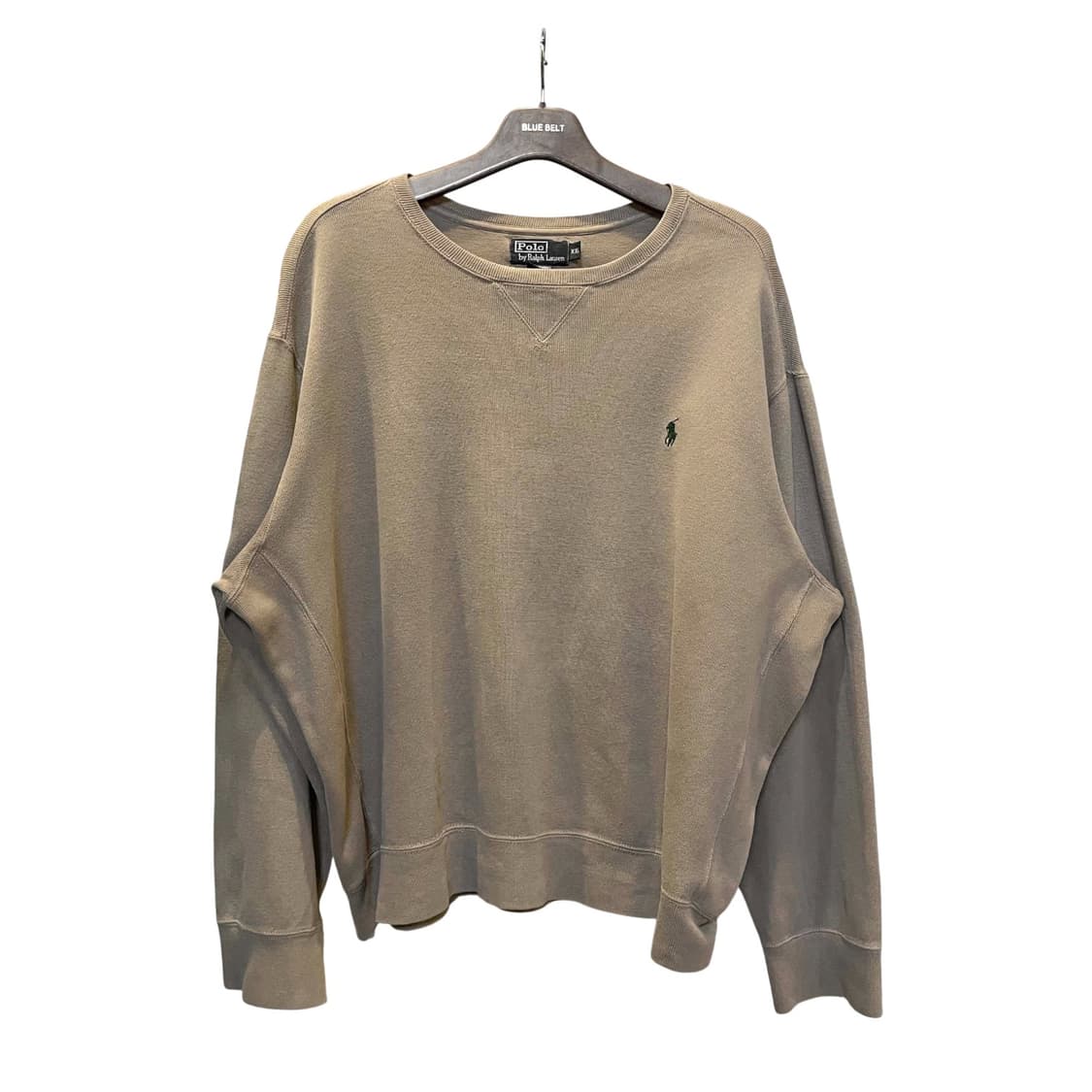 폴로 랄프로렌 스웻셔츠 맨투맨 포니 로고 디테일 베이지 상품이미지1