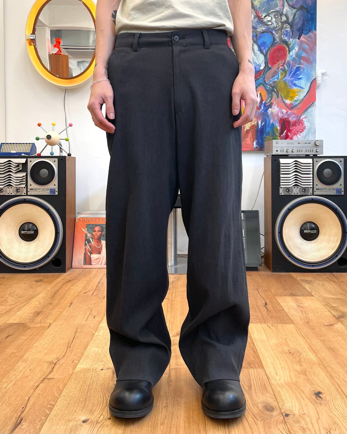 [M] 요지야마모토 aar 스트라이프 팬츠 상품이미지1