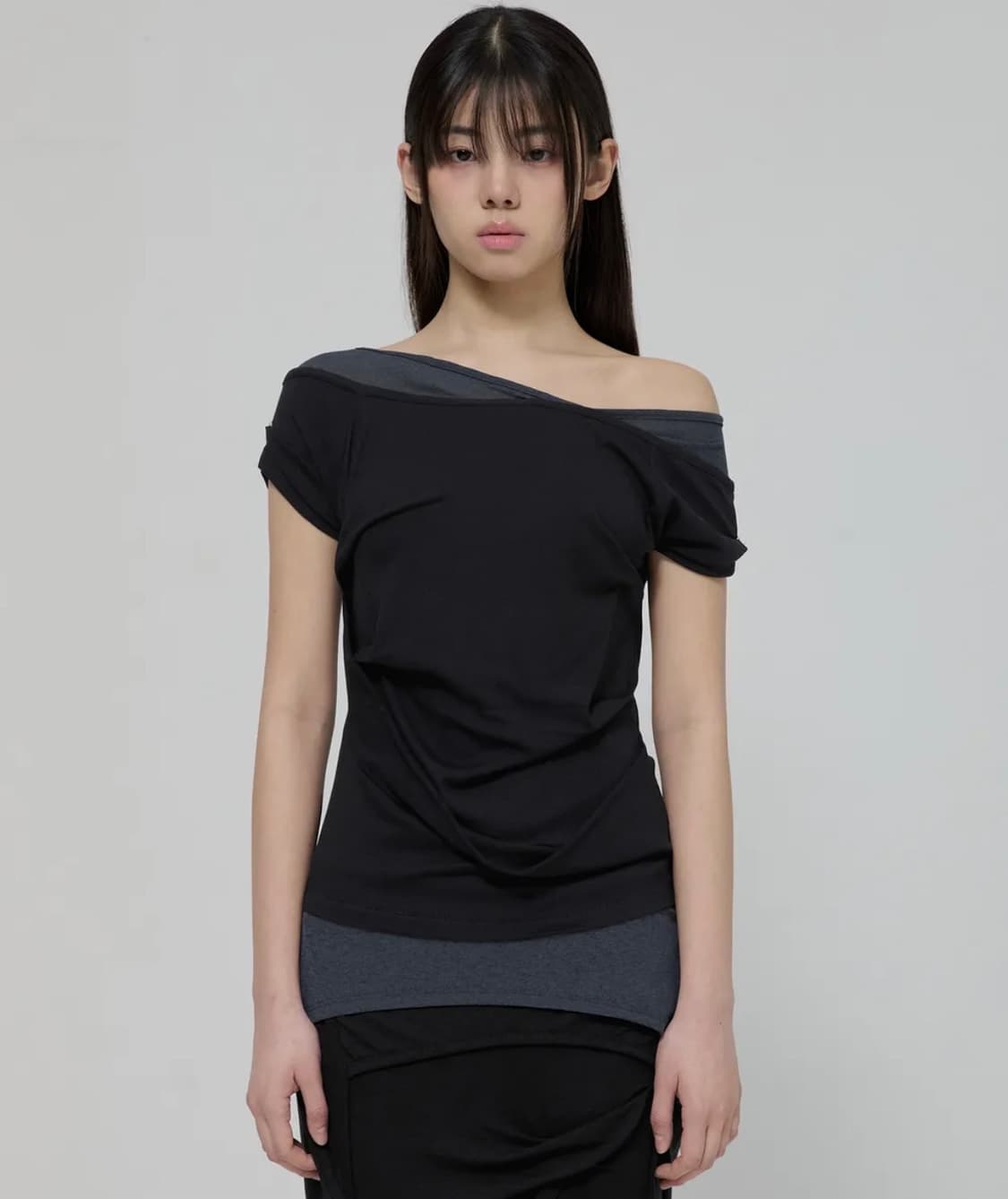 플레어업 레이어드 반팔 2-Layered Top 상품이미지1