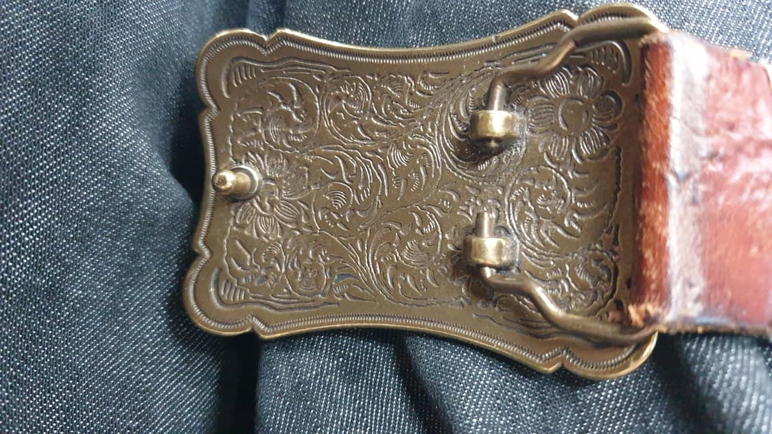 빈티지  금장버클가죽 벨트 상품이미지7