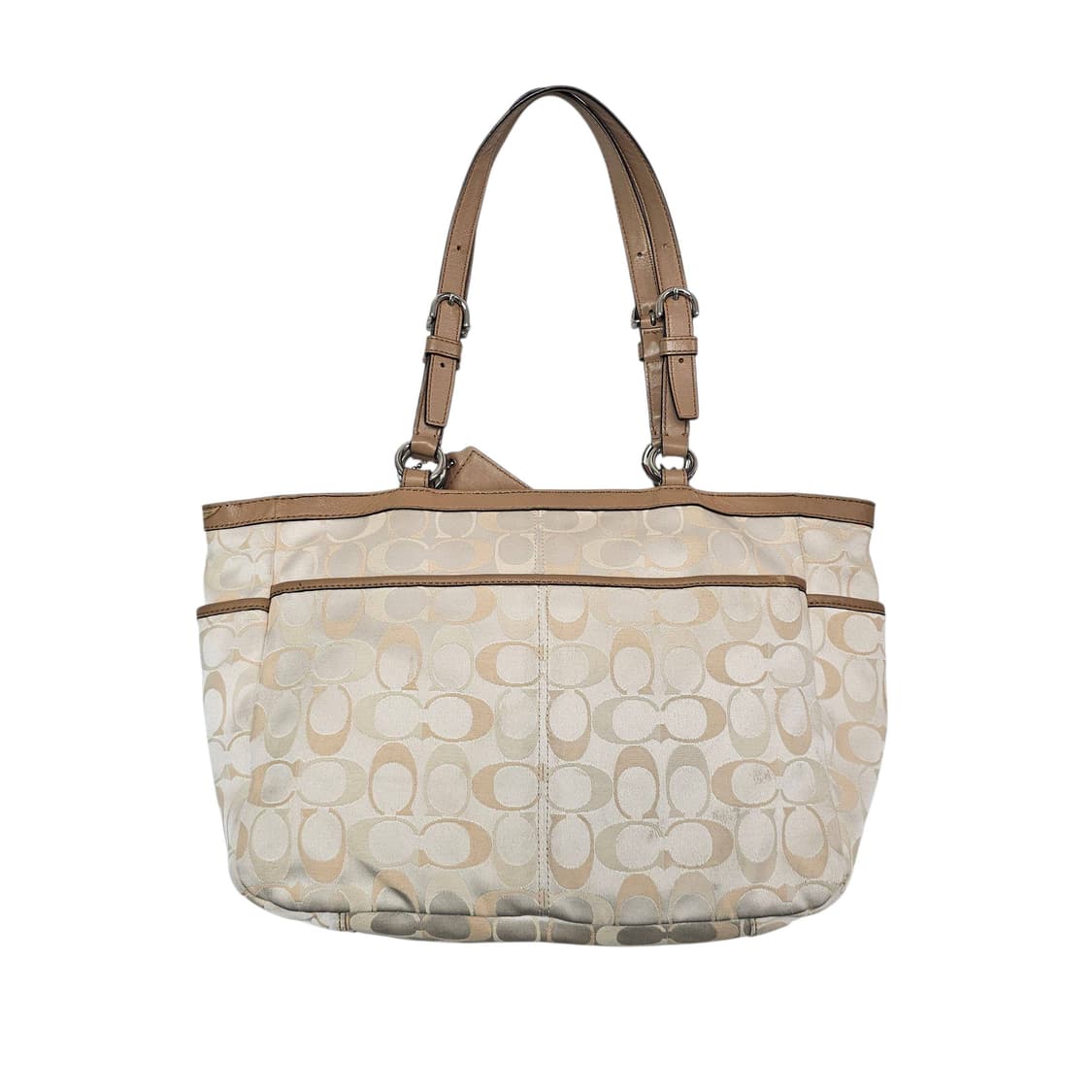 Coach 코치 시그니처 베이지 토트백 상품이미지3