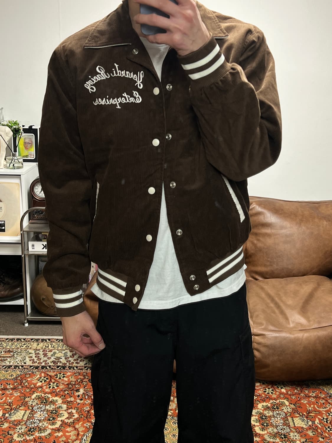 [FREE] 노마드 브라운 코듀로이 바시티 자켓 상품이미지2