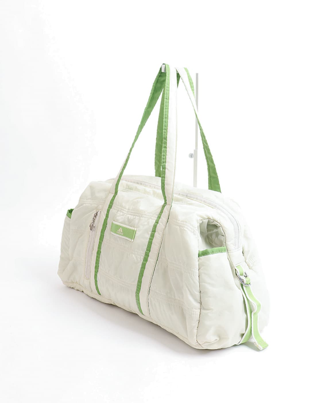 [adidas] 아이보리 × 그린 퀼팅 더플백 상품이미지6