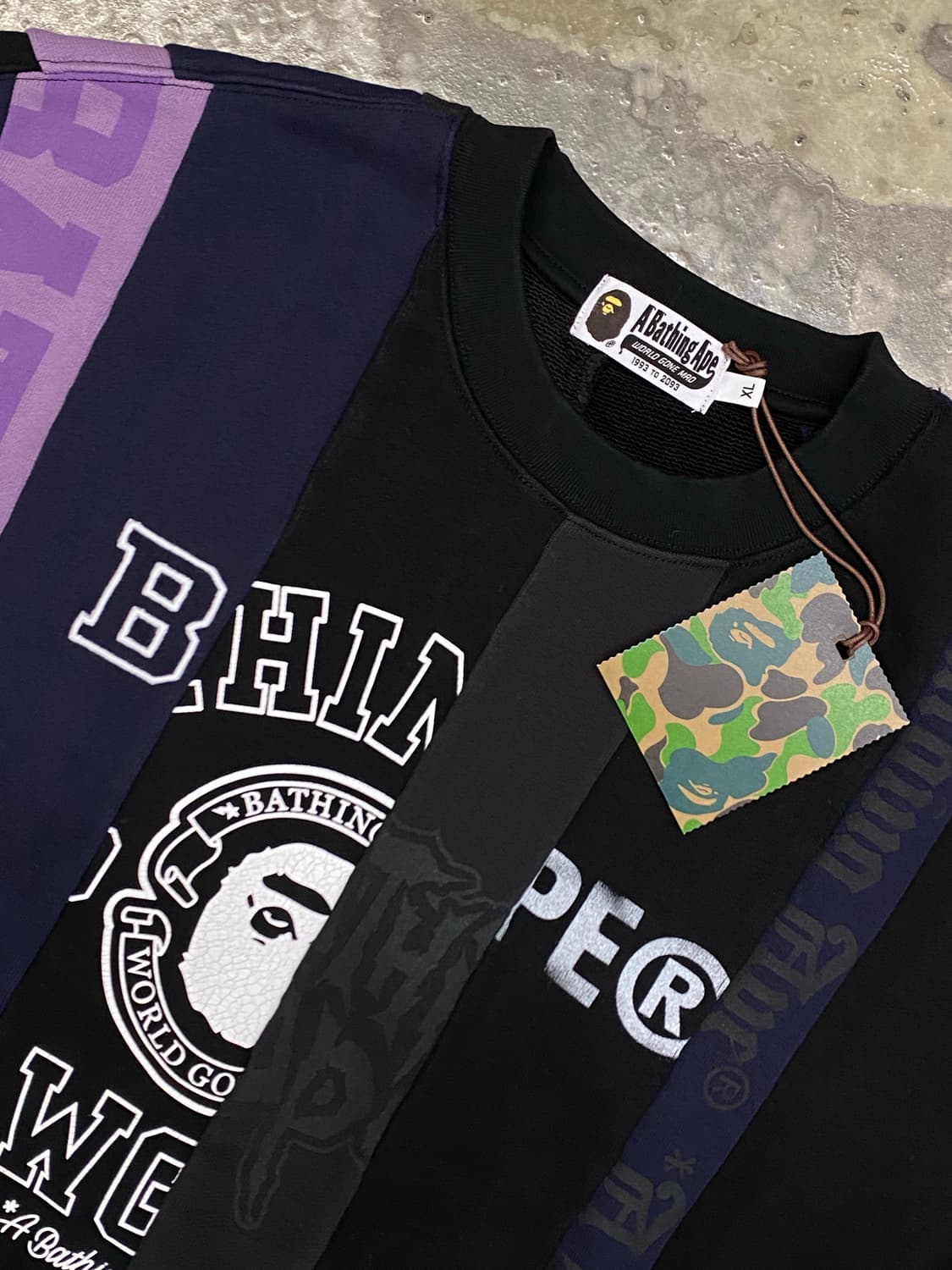 새상품 베이프 업사이클링 맨투맨 XL 상품이미지3