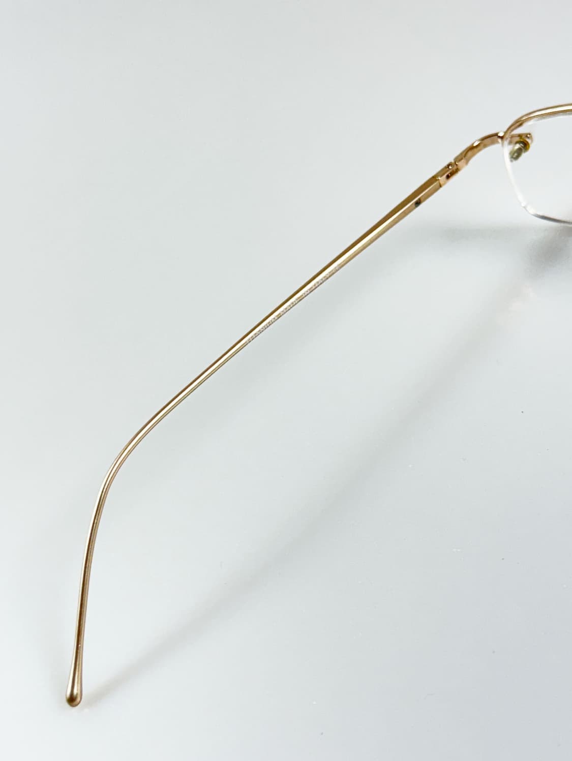 90s TITANIUM OPTICAL 골드 반무테 스퀘어 빈티지 안경 상품이미지7