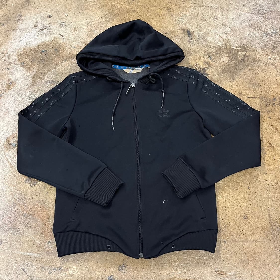 아디다스 올블랙 후플 플락 져지 후드집업 95 상품이미지2