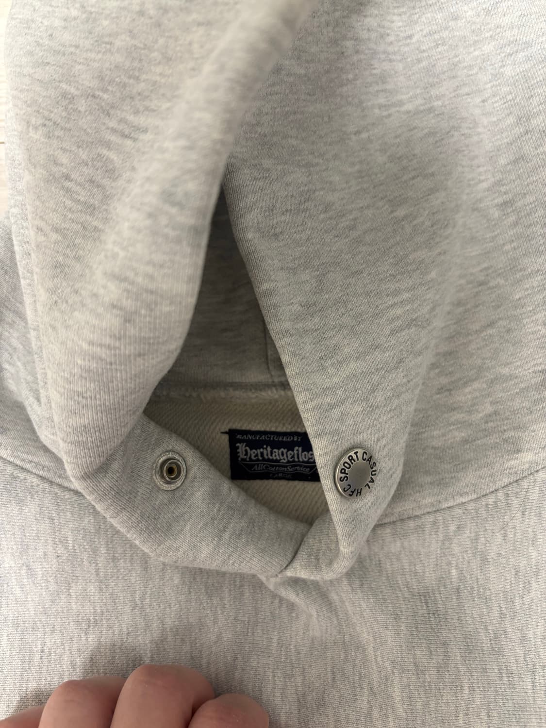 헤리티지플로스 리버스 221 후드 그레이 L 상품이미지2