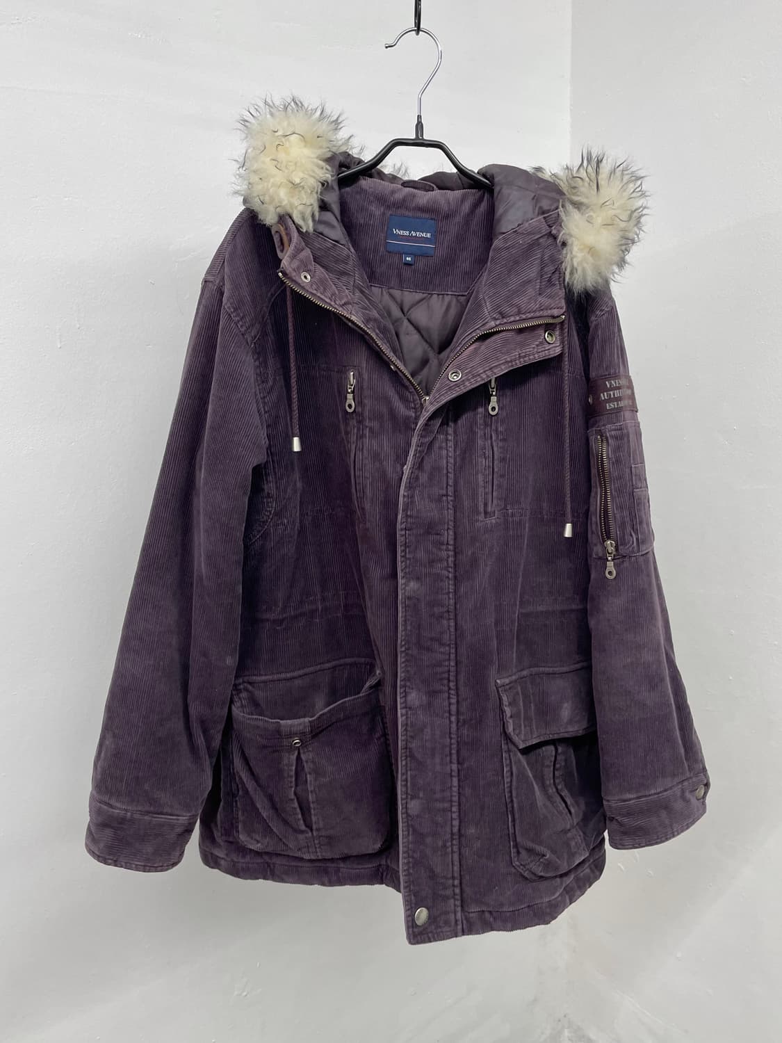 퍼플 코듀로이 퍼 야상 자켓 상품이미지6