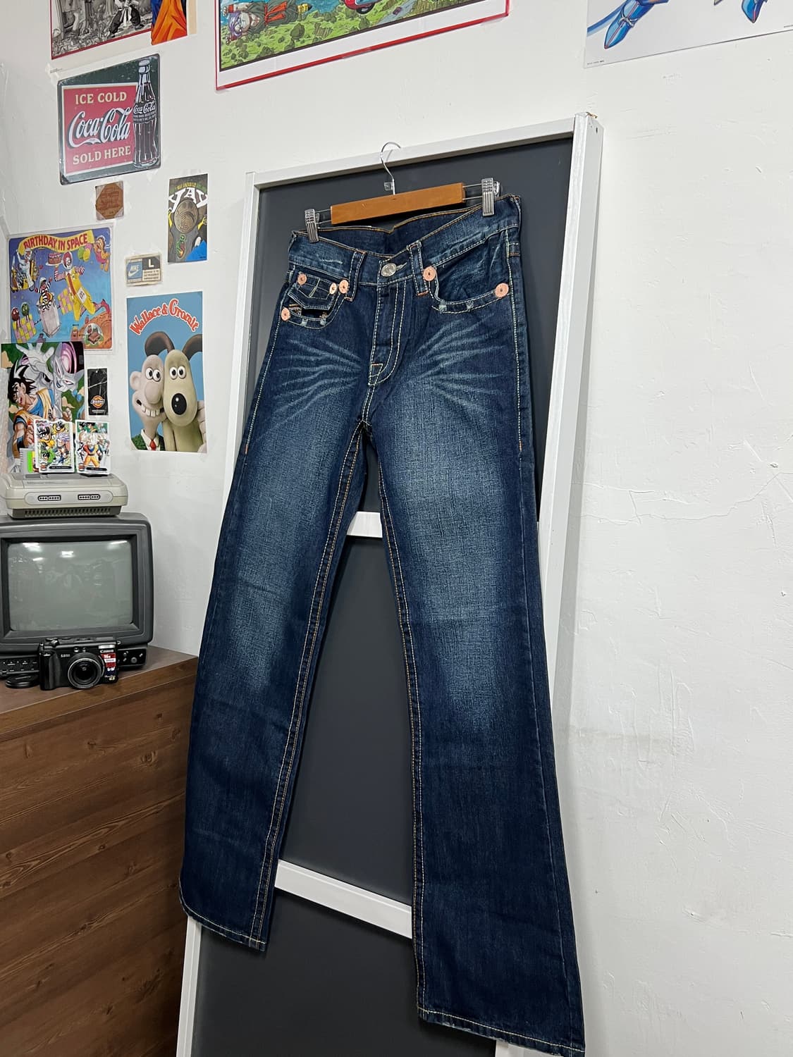 True Religion 트루릴리젼 빌리 슈퍼 T 부츠컷 나팔 데님 팬츠 상품이미지8