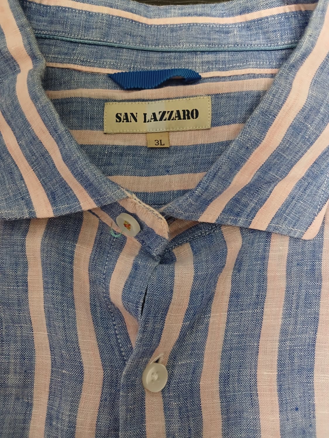 San lazzaro 린넨 소라색 셔츠 상품이미지2