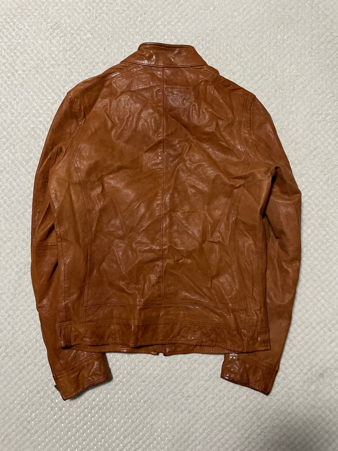 광희시장 웨스턴 무드 램스킨 양가죽 레더 자켓 브라운 상품이미지2