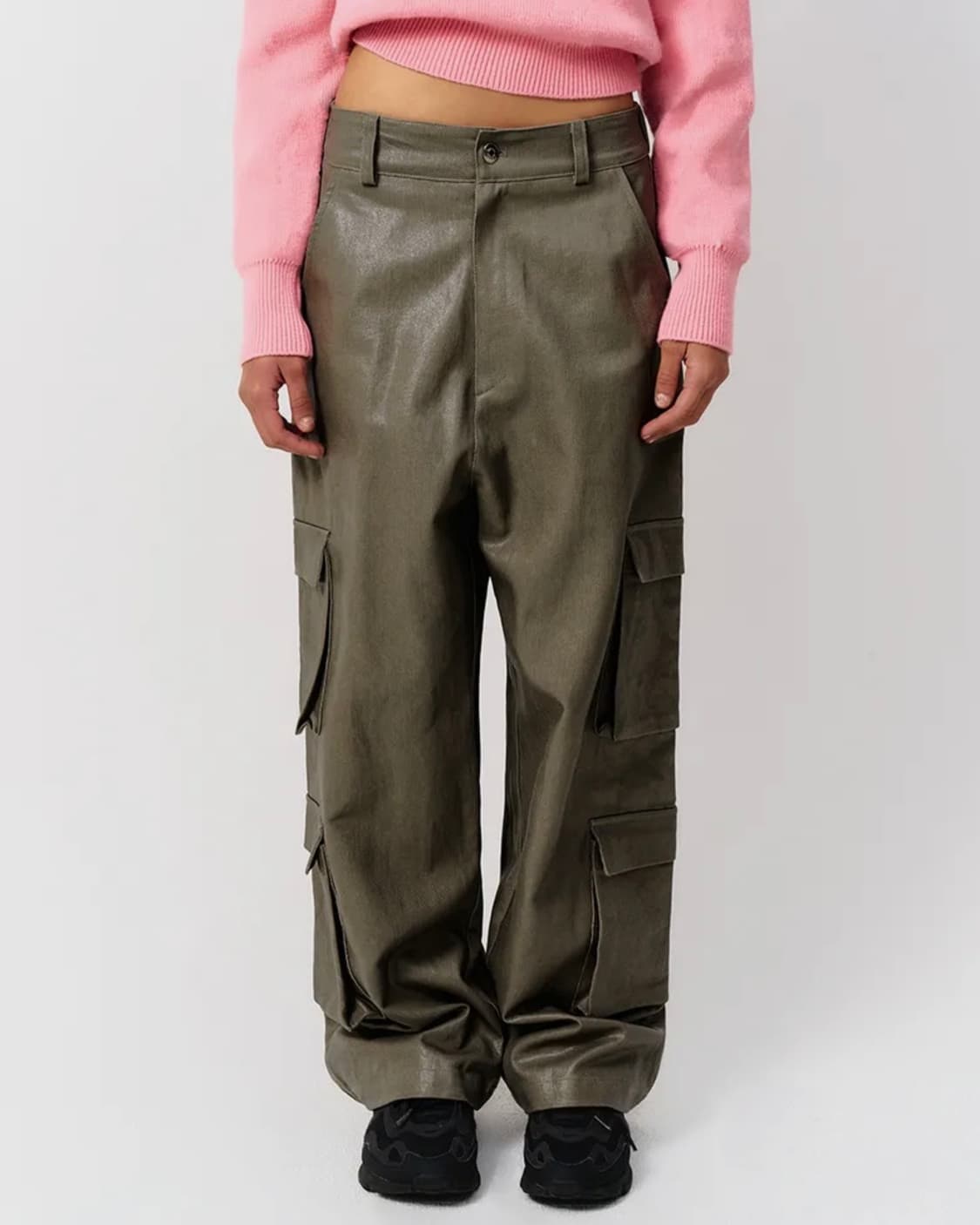 YEEL LEEY CARGO COATED JEANS KHAKI 상품이미지1