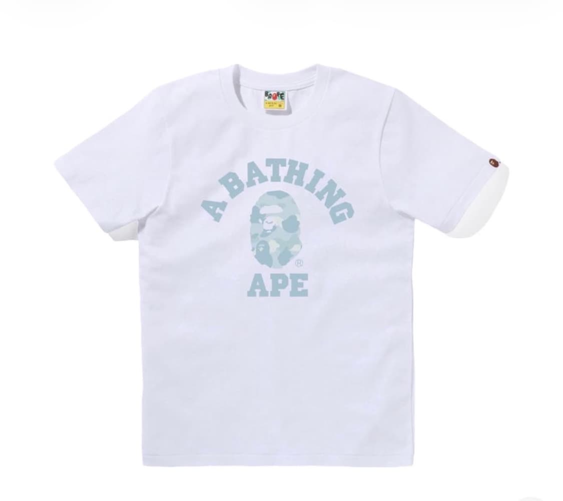 베이프 파스텔 블루 카모 반팔 🪽 상품이미지1