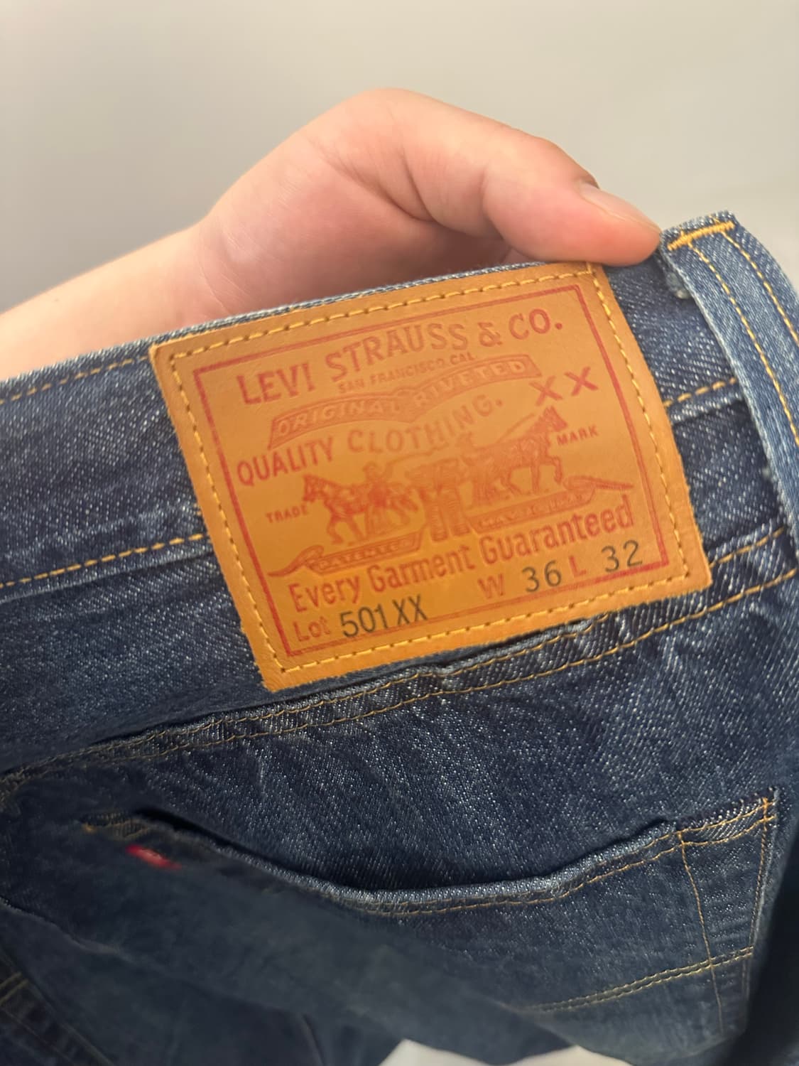 리바이스 LVC 47501 미디엄 워싱 셀비지 데님진 (levis vin 상품이미지10