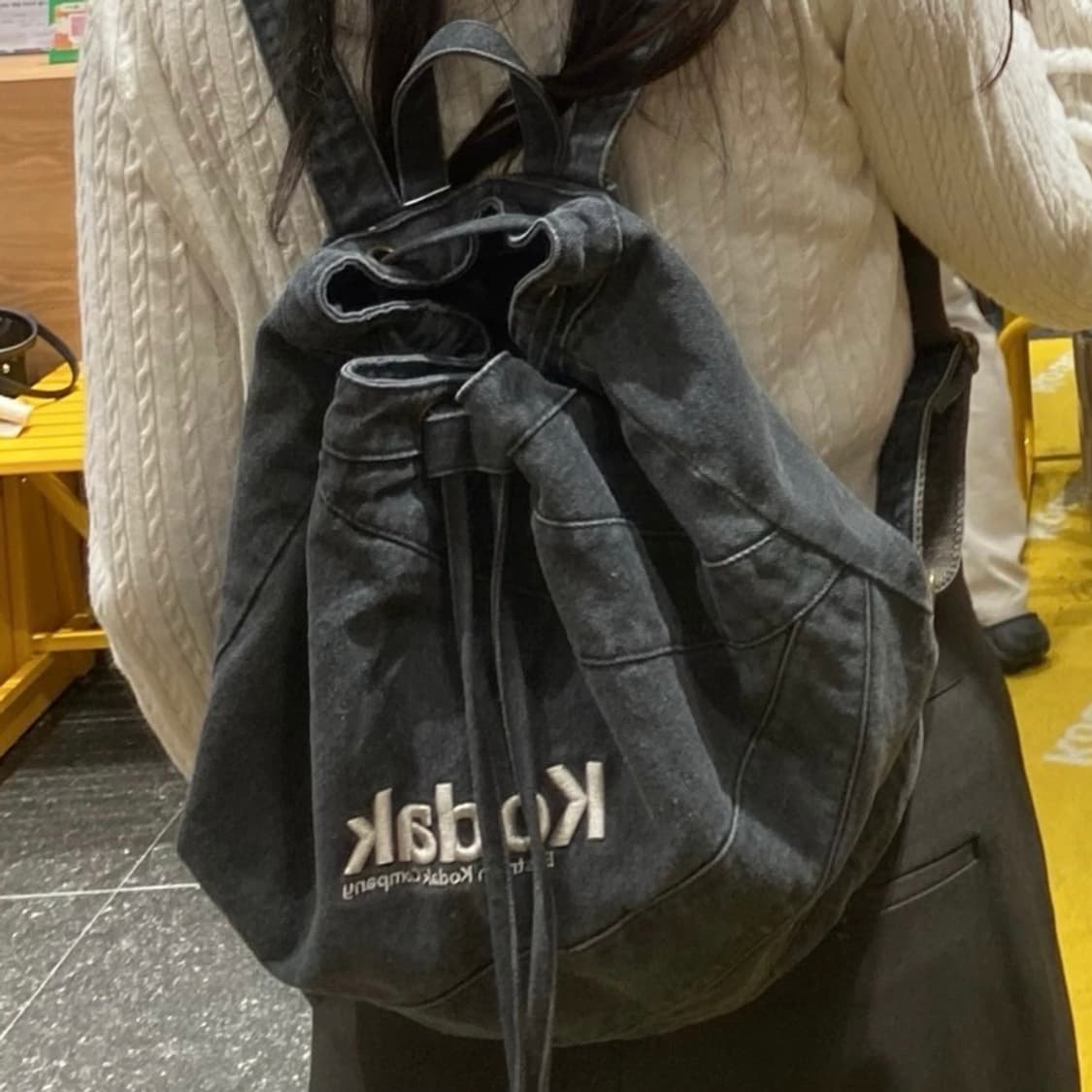 코닥 kodak 데님 스티링 백팩 10L 블랙 상품이미지1