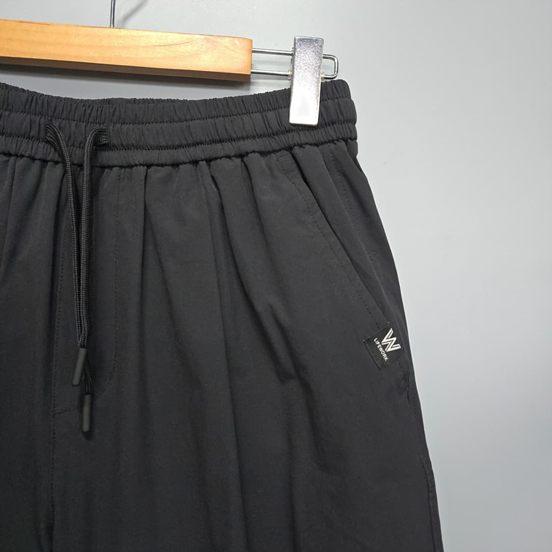 라이프워크(LIFEWORK) 원턱 9부 크롭팬츠 블랙 M 상품이미지3