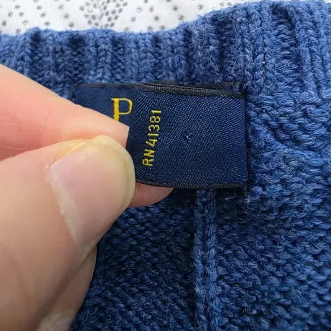 폴로 랄프로렌 케이블 니트 블루 ~66 상품이미지3