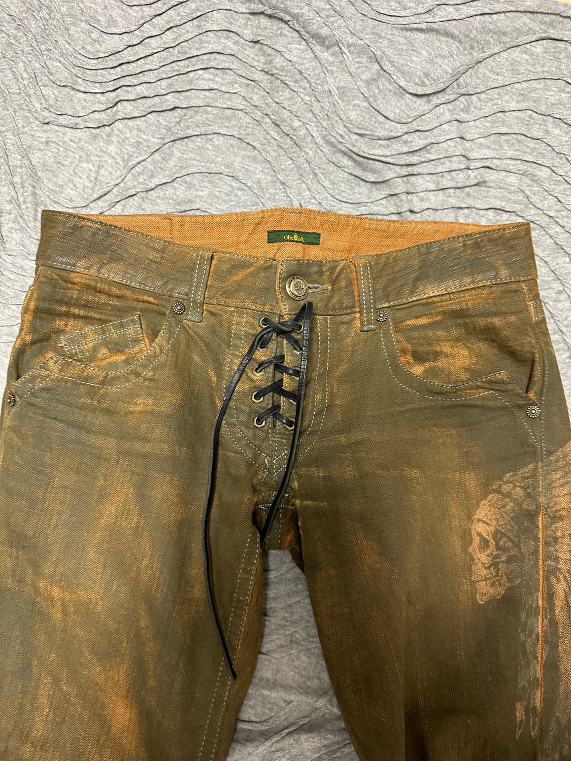 “Obelisk” lace-up flare pants 상품이미지3
