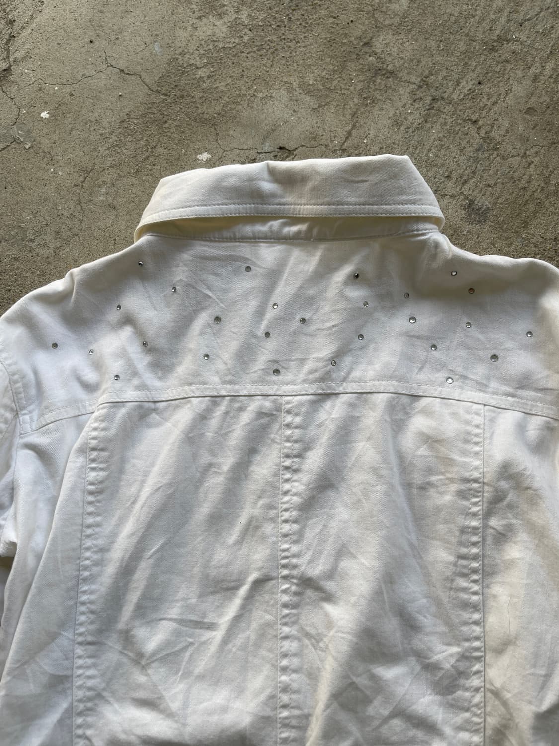 Beads white denim jacket 상품이미지6