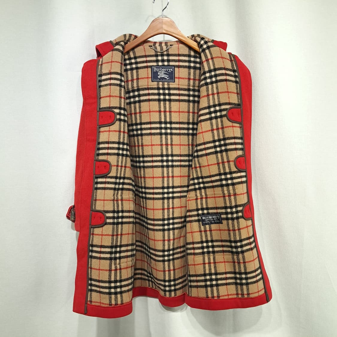 CL001 S/M 90s 버버리 스페셜리티 울 더플코트 상품이미지3