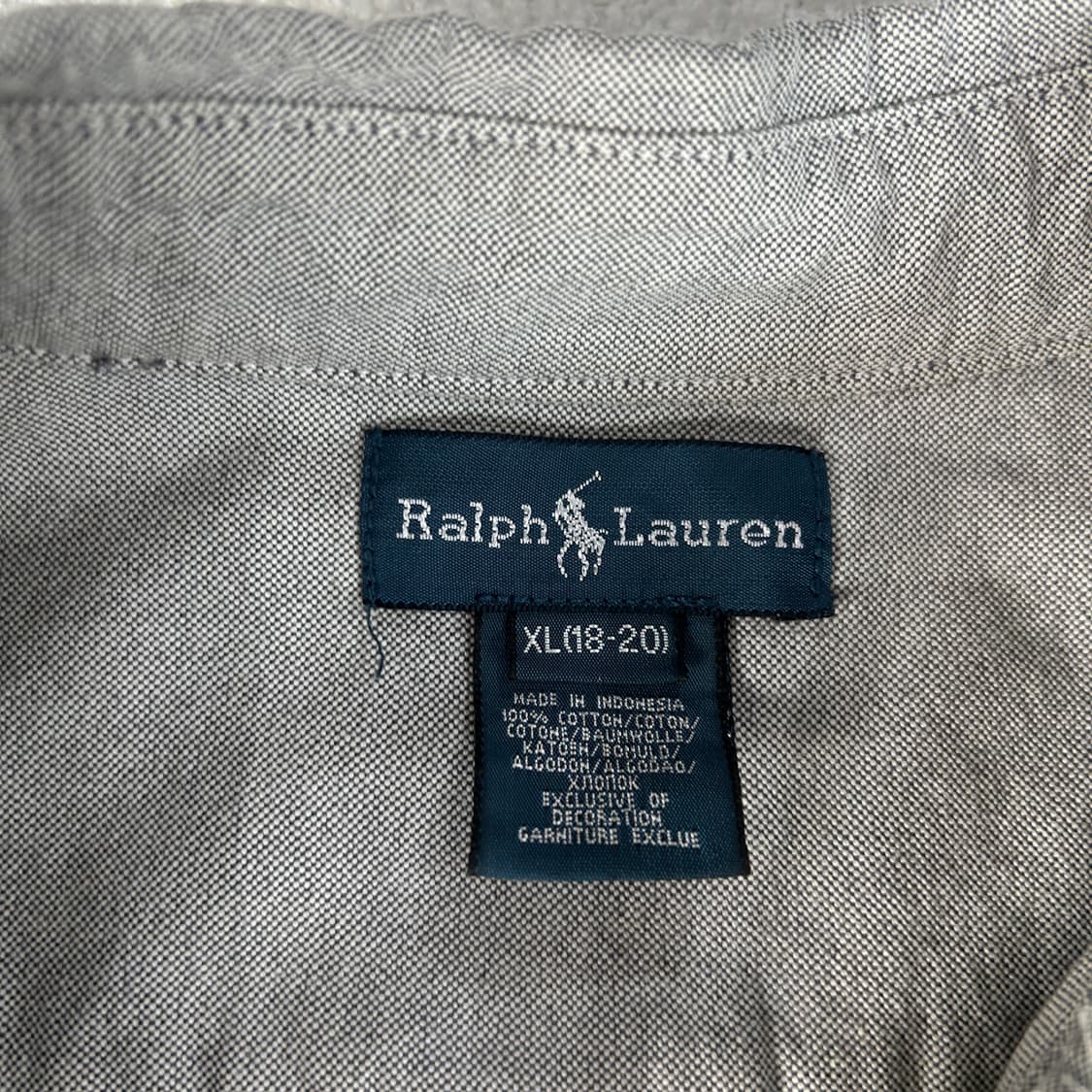 폴로 랄프로렌 옥스포드 셔츠 회색 95 상품이미지2