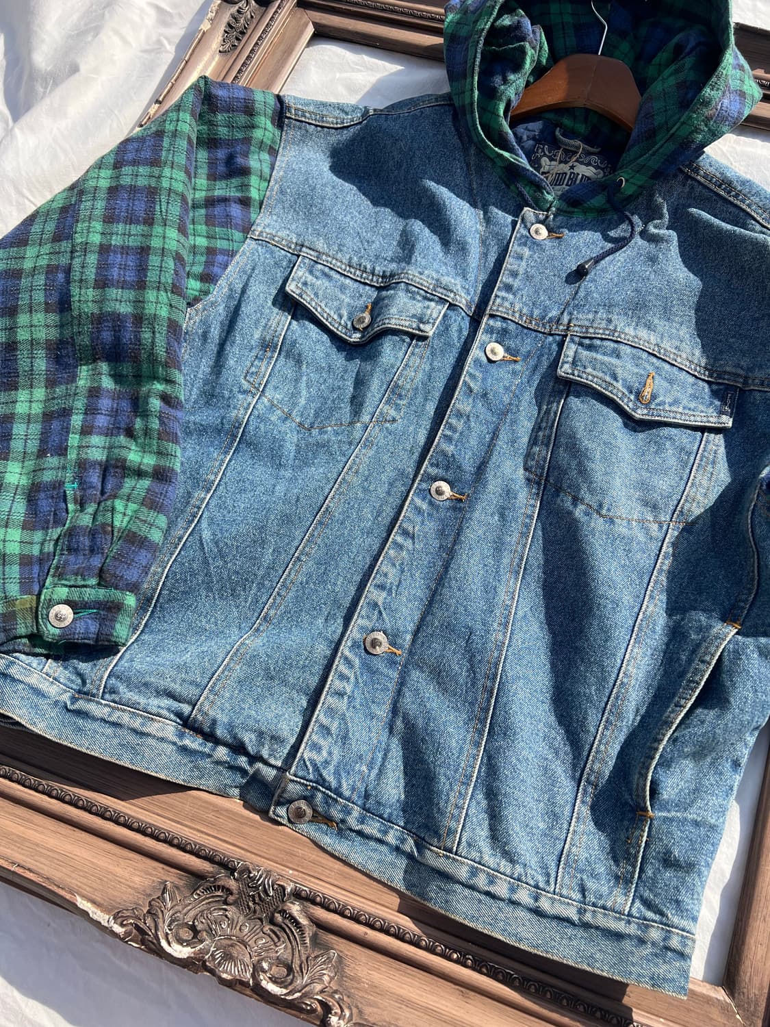 채크 후드 데님 자켓 (US) 상품이미지4