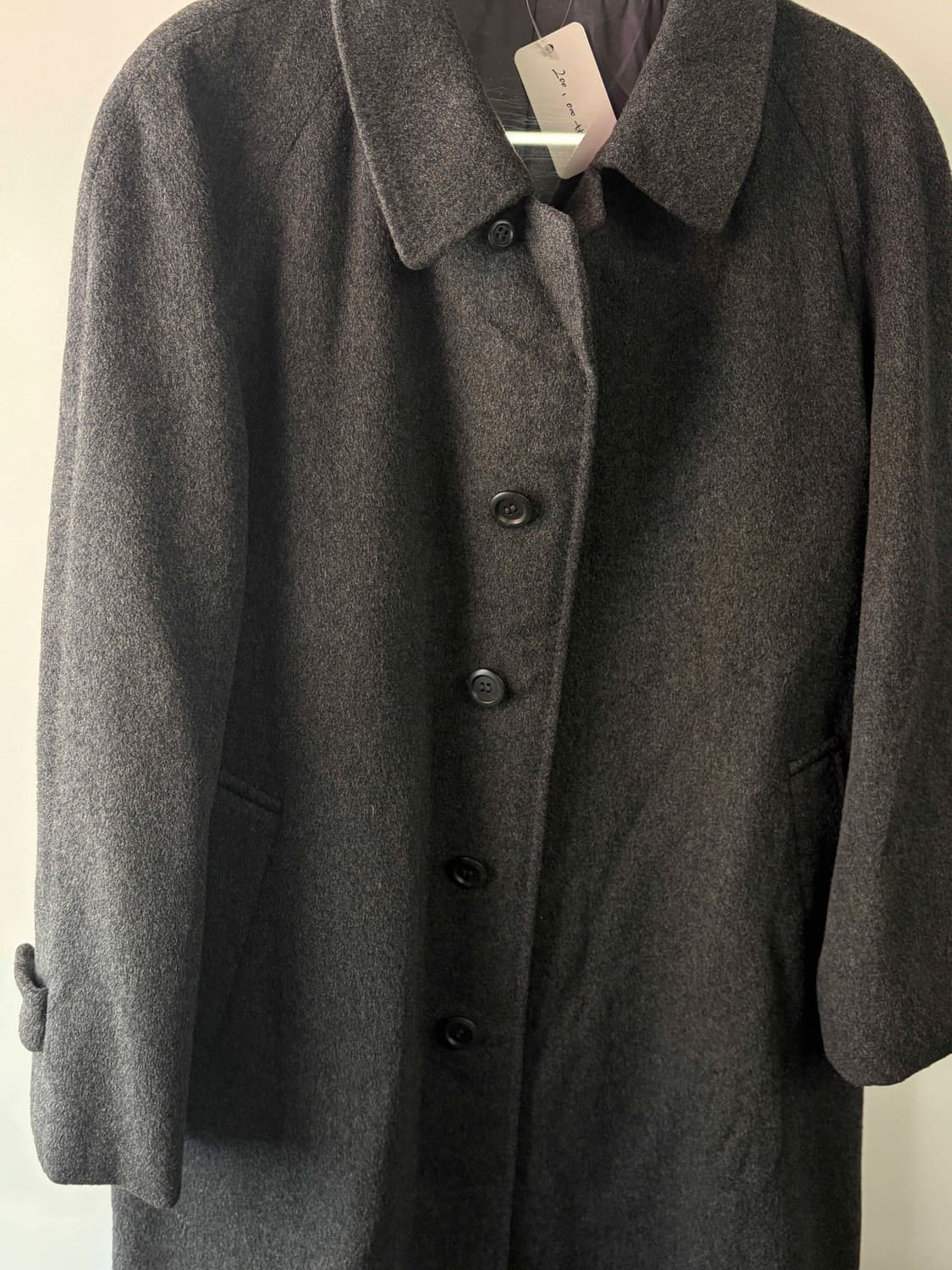 일본제 캐시미어 100 블렌드 차콜 코트 상품이미지3