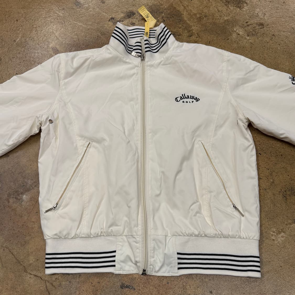 [정품/M] 캘러웨이 골프 화이트 바람막이 자켓 b8 상품이미지3