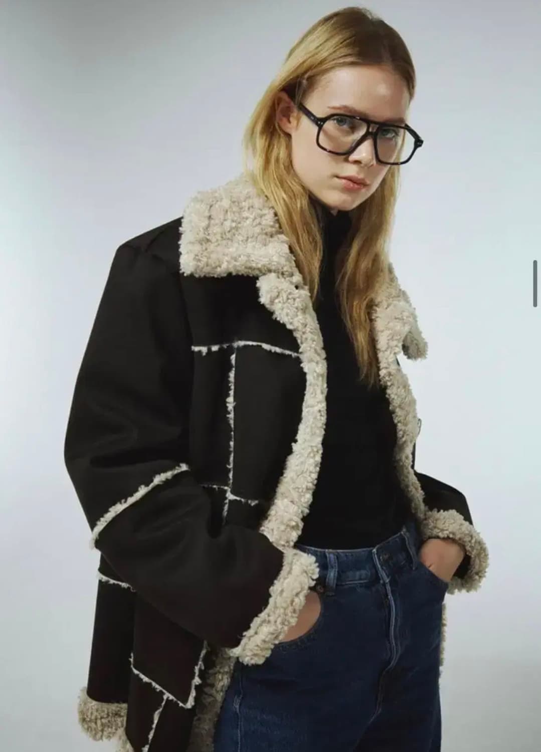 CURRENT 시어링 리버시블 퍼 자켓 상품이미지2