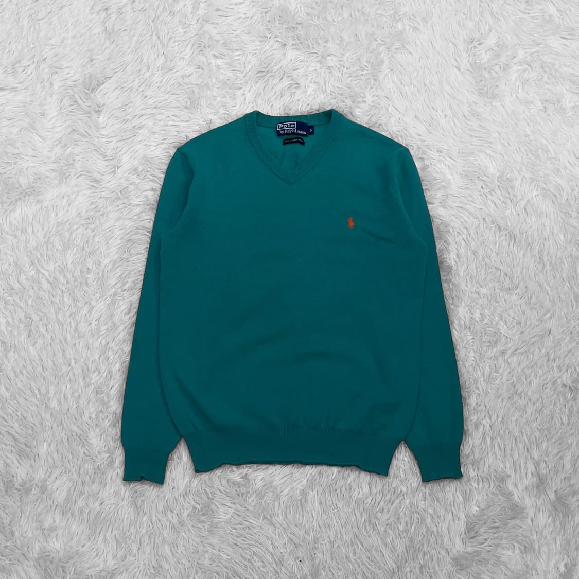 폴로 랄프로렌 포니 로고 램스울 브이넥 니트 민트 상품이미지2