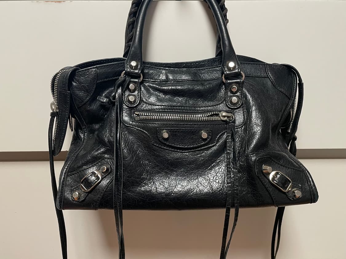 발렌시아가 시티백 스몰 블랙 상품이미지4