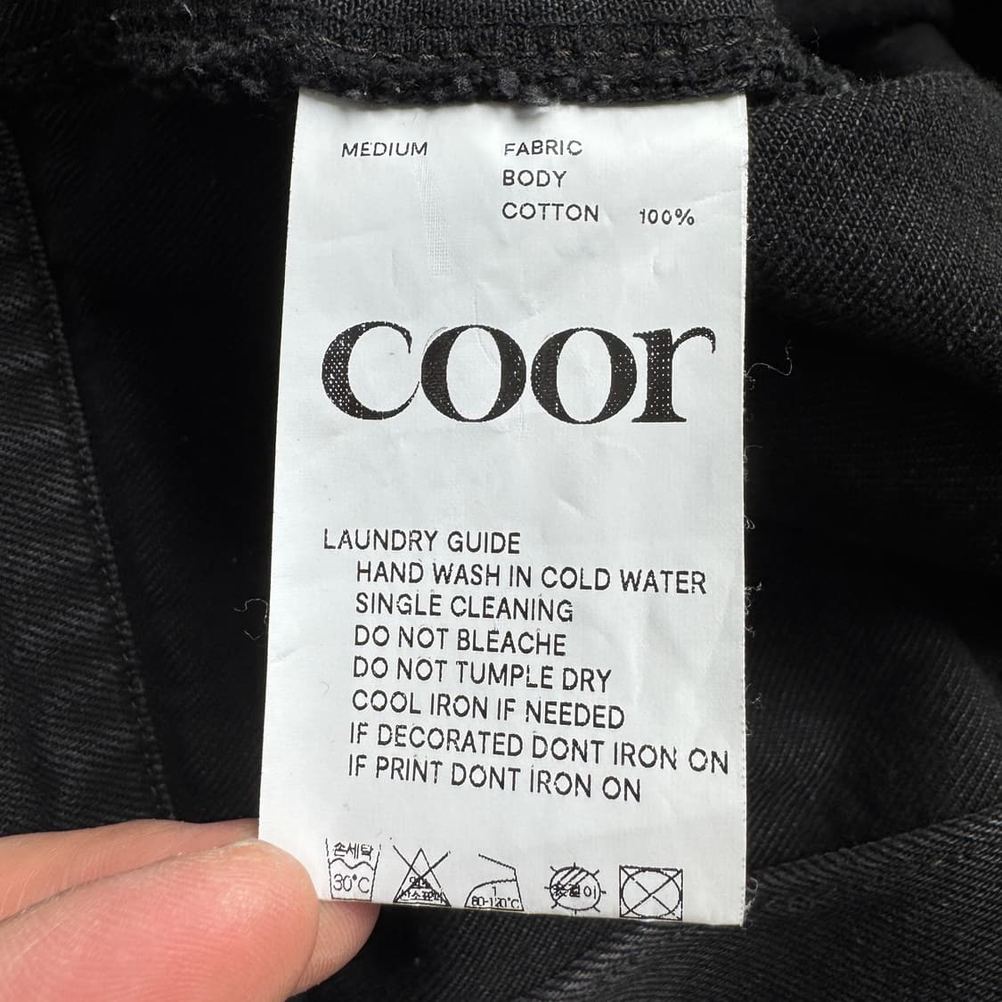 COOR 쿠어 더블포켓 흑청 데님 트러커 자켓 상품이미지7