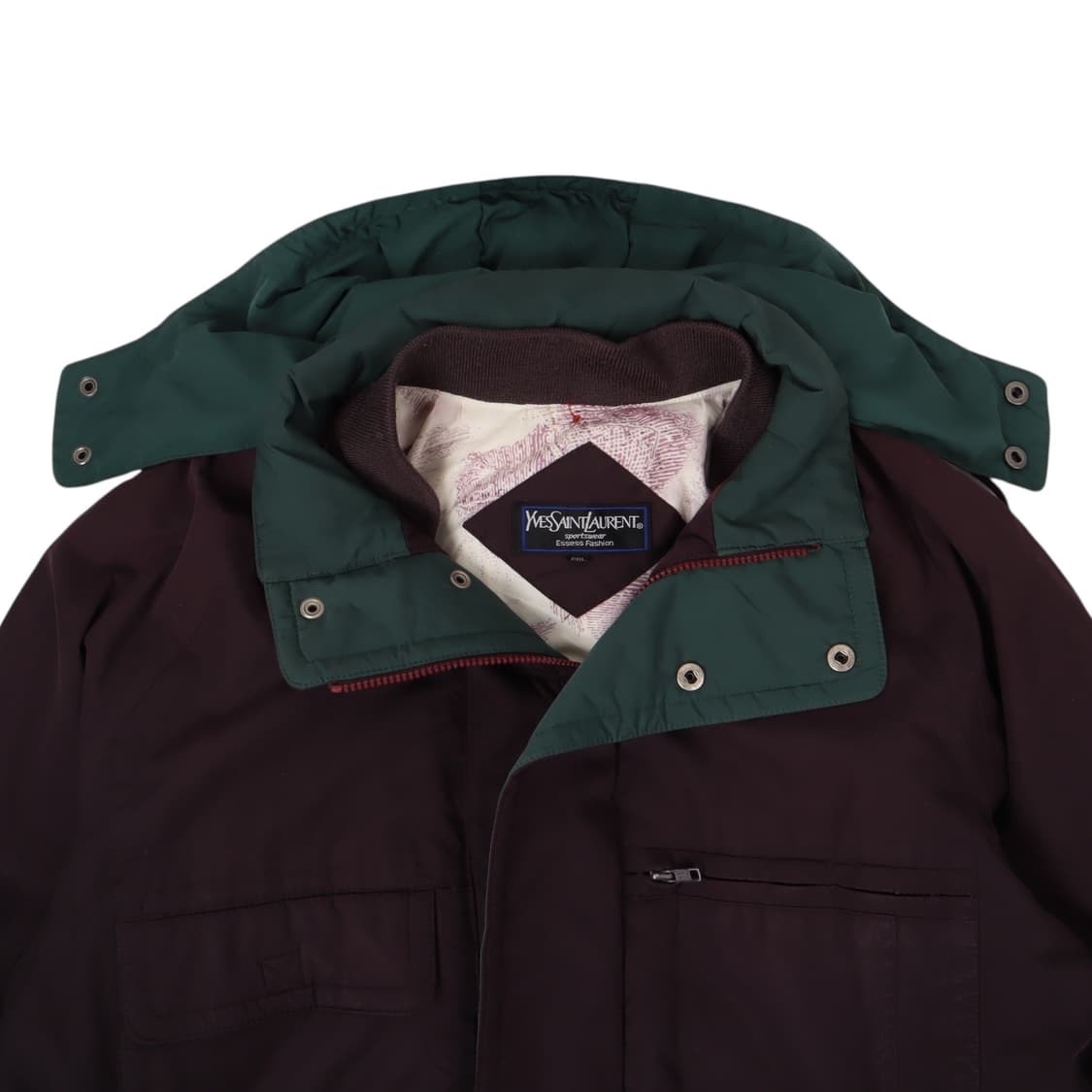 입생로랑 딥퍼플 수퍼 마이크로프트 구스 후디드 다운자켓 패딩 상품이미지3