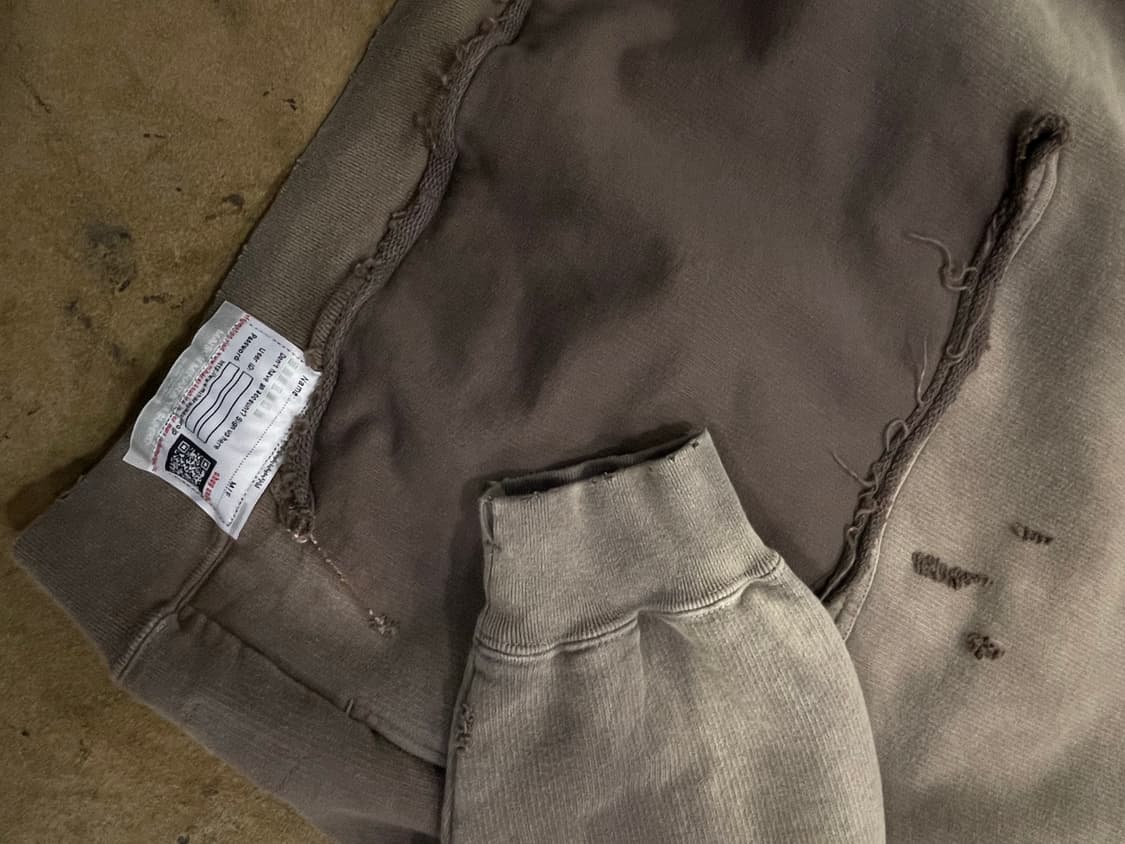 (MMY)미하라야스히로/브라운카키 데미지후드티(44) 상품이미지4