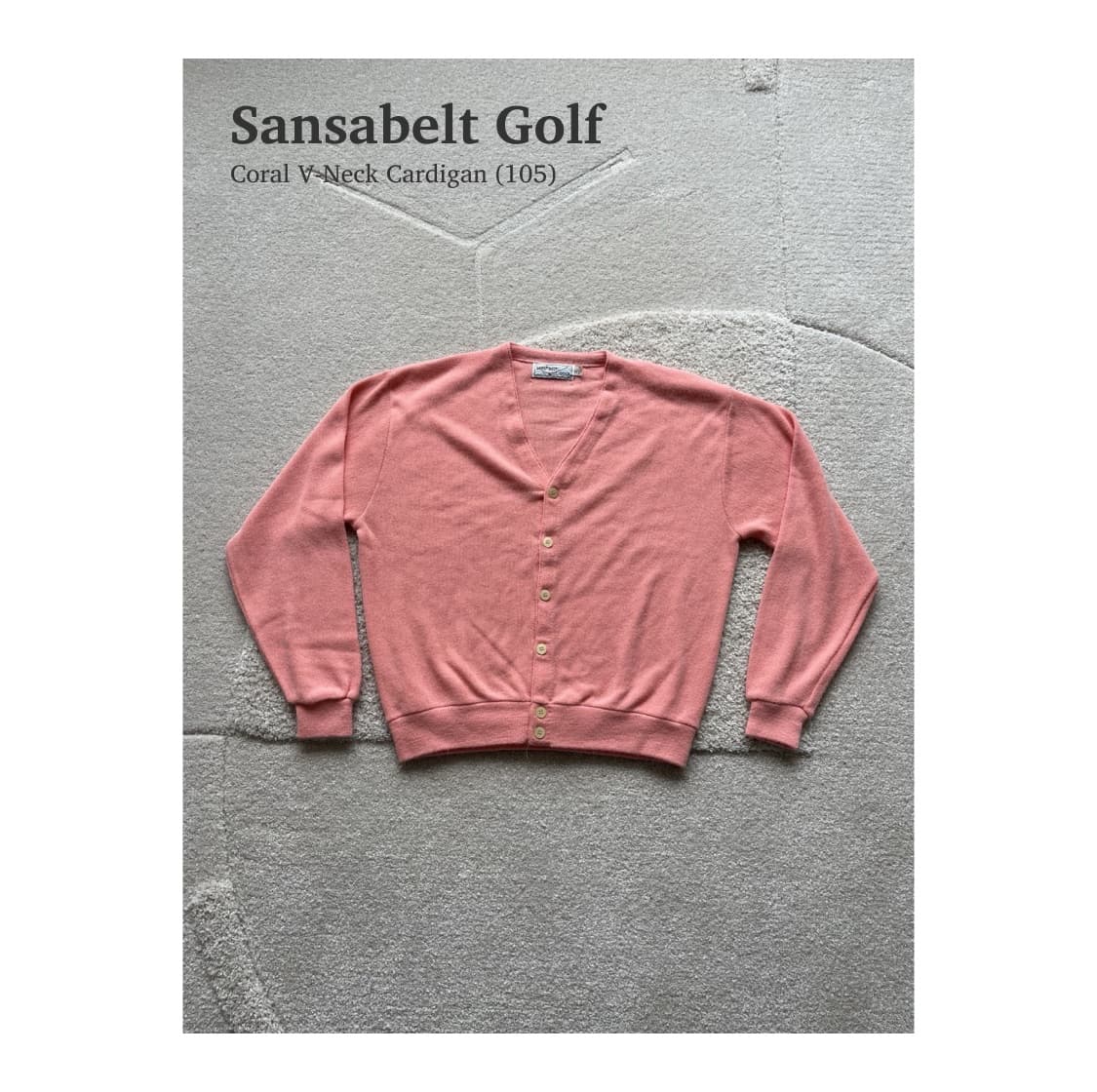 Sansabelt Golf 코랄 브이넥 가디건 (105) 상품이미지1