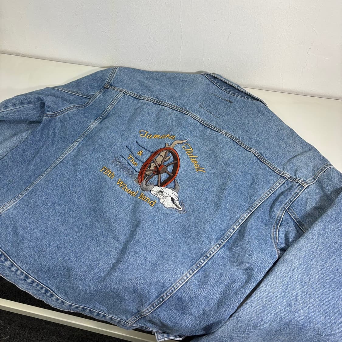 FREE 빈티지 오버핏 올드스쿨 자수 청자켓 상품이미지1