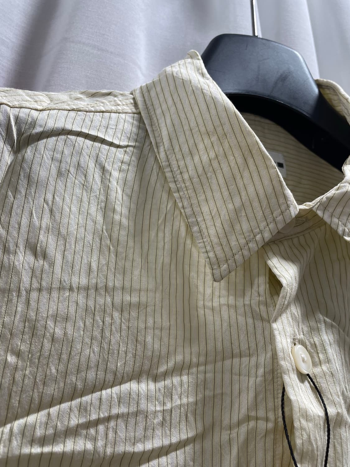 자라/ 비스코스 콤비 스트라이프 셔츠/ M 상품이미지10