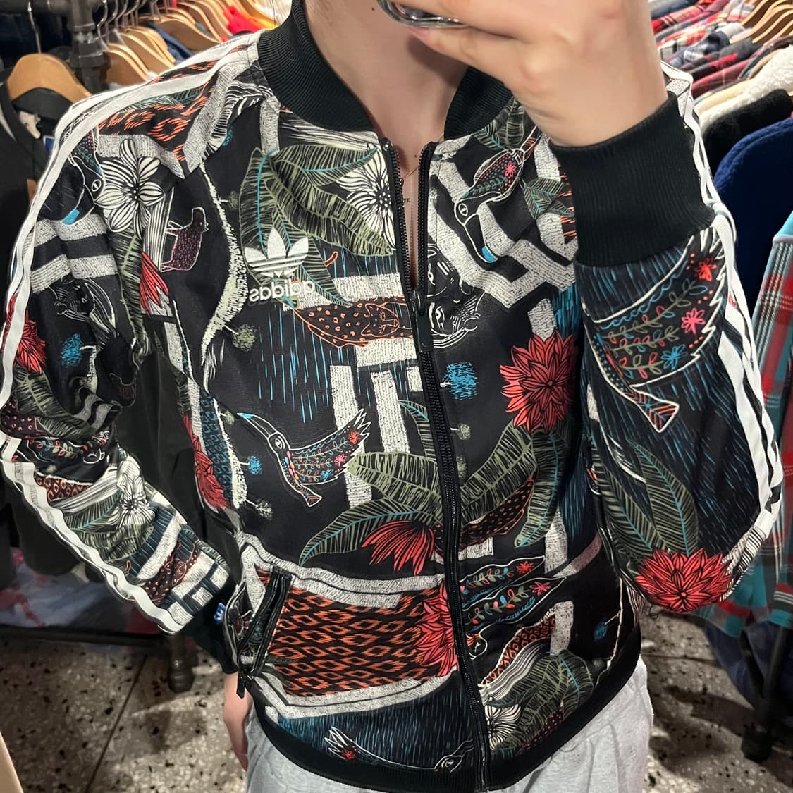 Adidas 아디다스 XFL 플라워패턴 빅로고 져지 상품이미지5