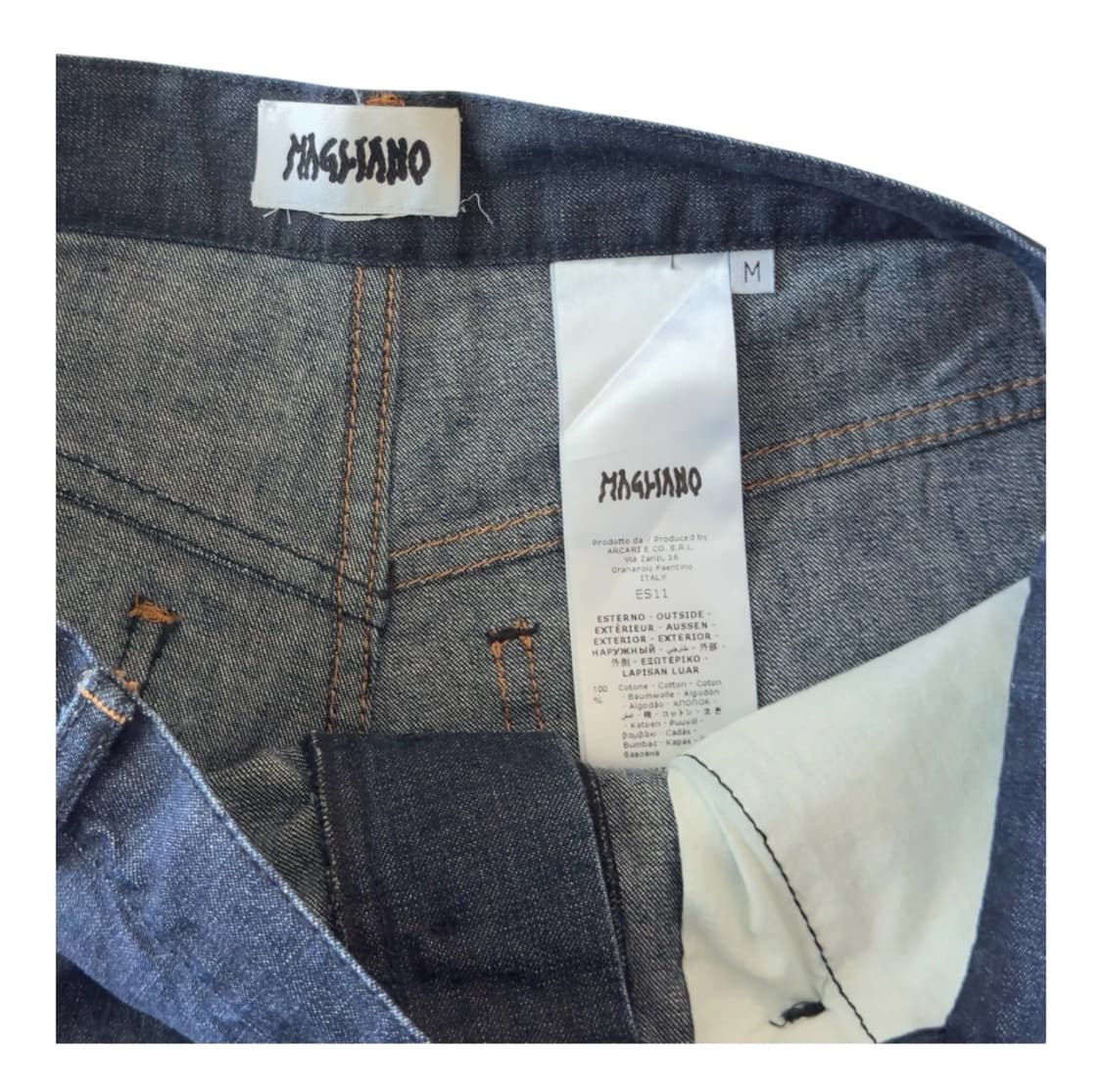 (M) 마리아노 magliano 언발란스 스티치 인디고 데님 진 팬츠 상품이미지5