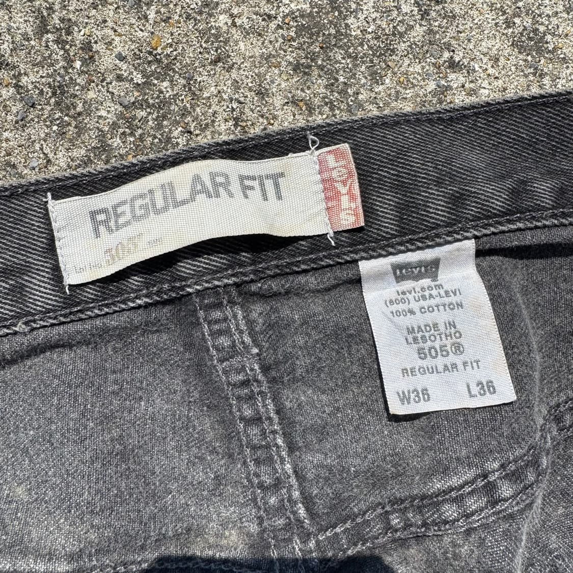 [36] 리바이스 505 흑청 데님 팬츠 상품이미지8