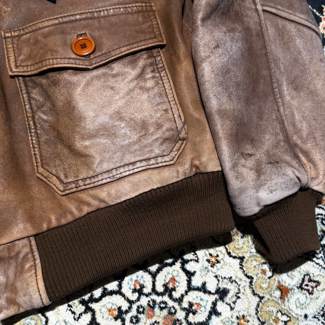 AVIREX 90s 아비렉스 타입 G-1 소가죽 자켓 M 105 상품이미지9