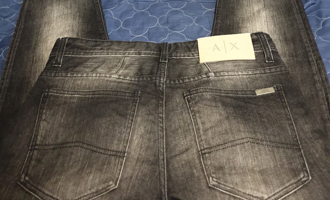 아르마니 익스체인지 스키니핏 스트레치 워싱 데님진 흑청 (31) 상품이미지4