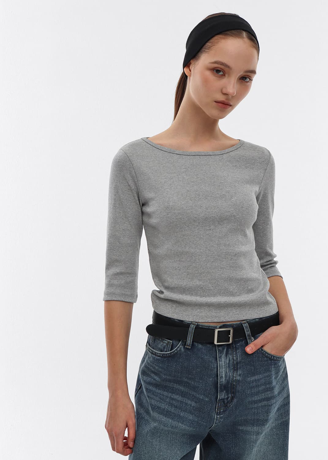 블랙업 스탠다드 보트넥 7부티 상품이미지1