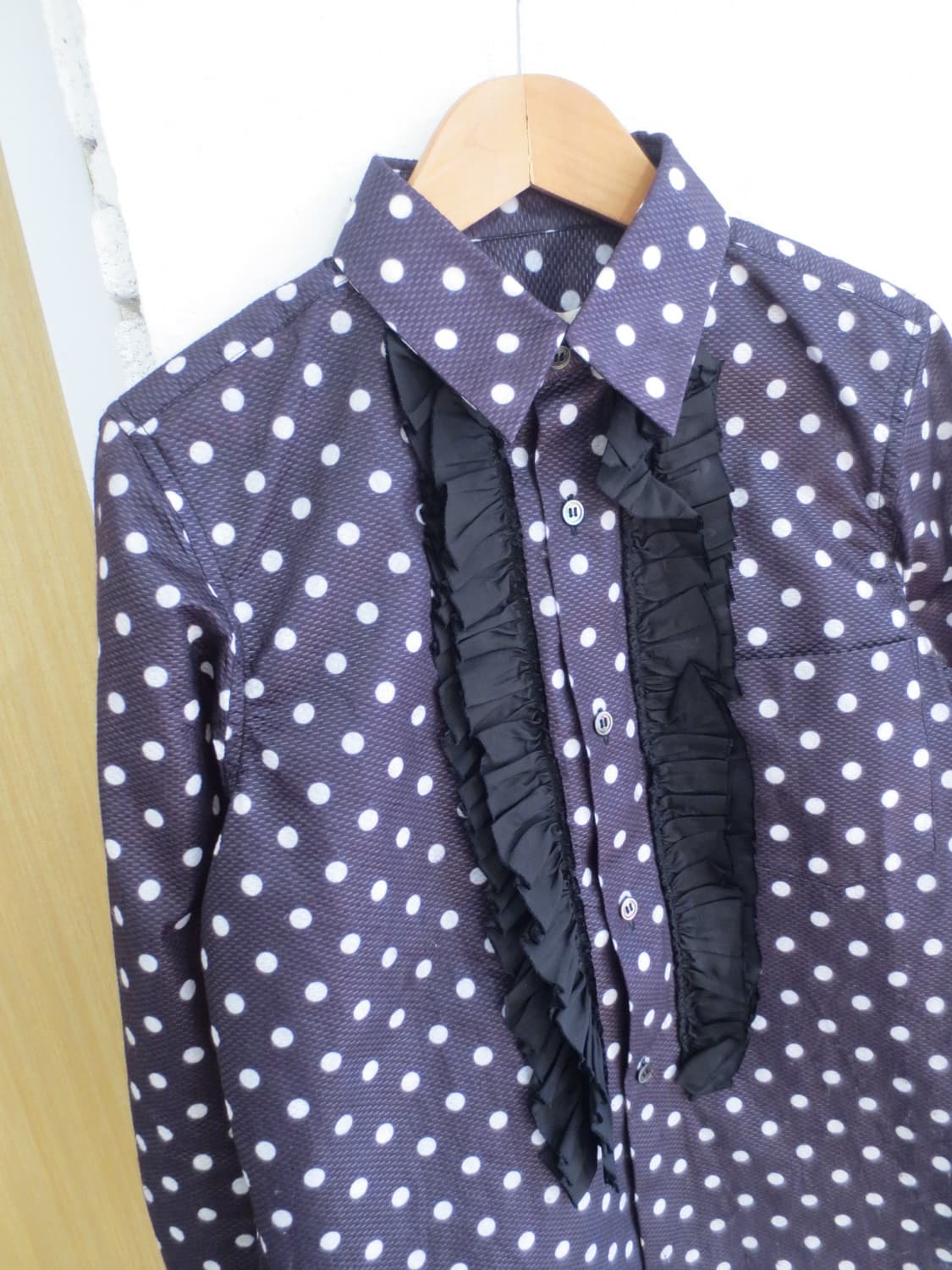 꼼데가르송 도트 프릴 셔츠 상품이미지2