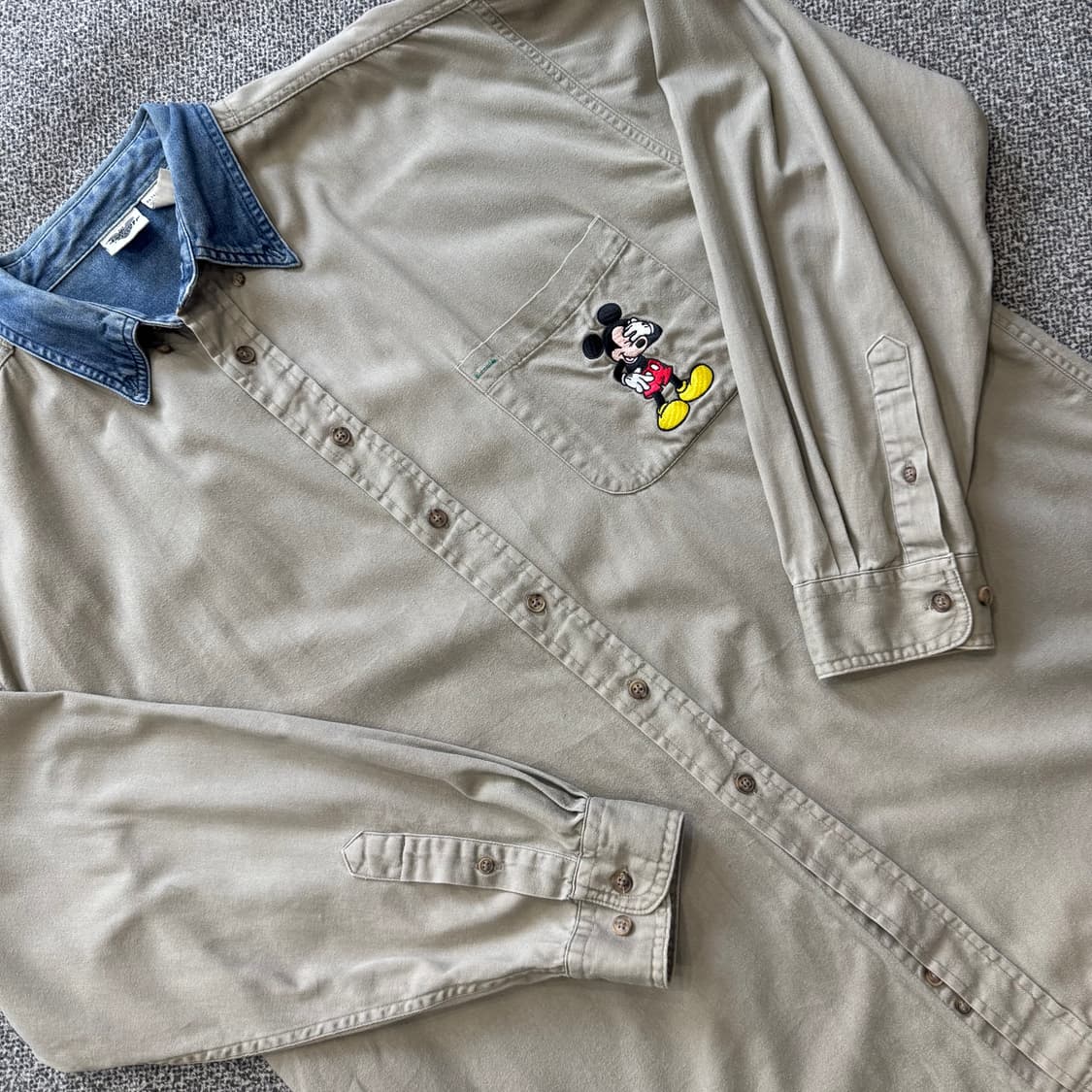 디즈니 90s 미키 마우스 자수 셔츠 상품이미지2
