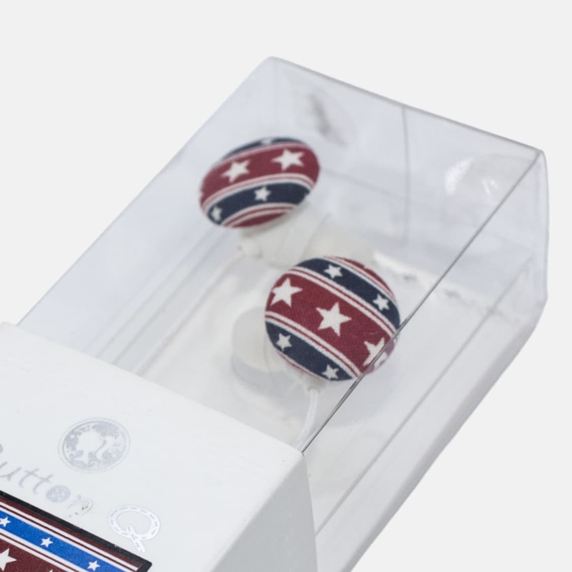 빈티지 고전문구 별 패턴 이어폰 상품이미지2